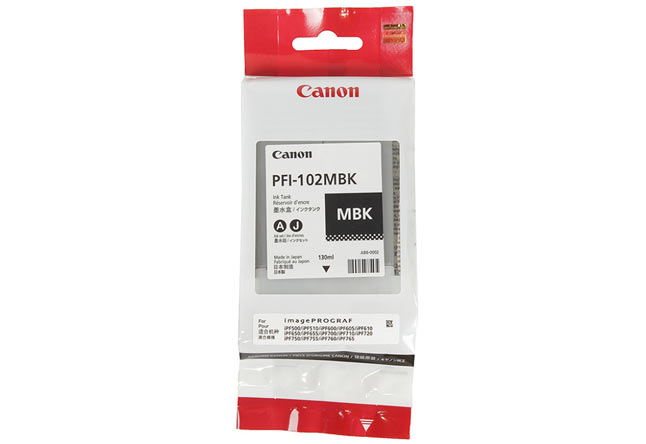 Картридж PFI-102MBK Canon iPF500/ iPF600/iPF610/iPF700,130мл (O)  Matte Black 0894B001