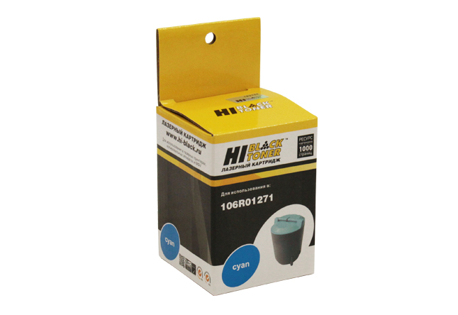 Тонер-картридж Hi-Black (HB-106R01271) для Xerox Phaser6110, C, 1K