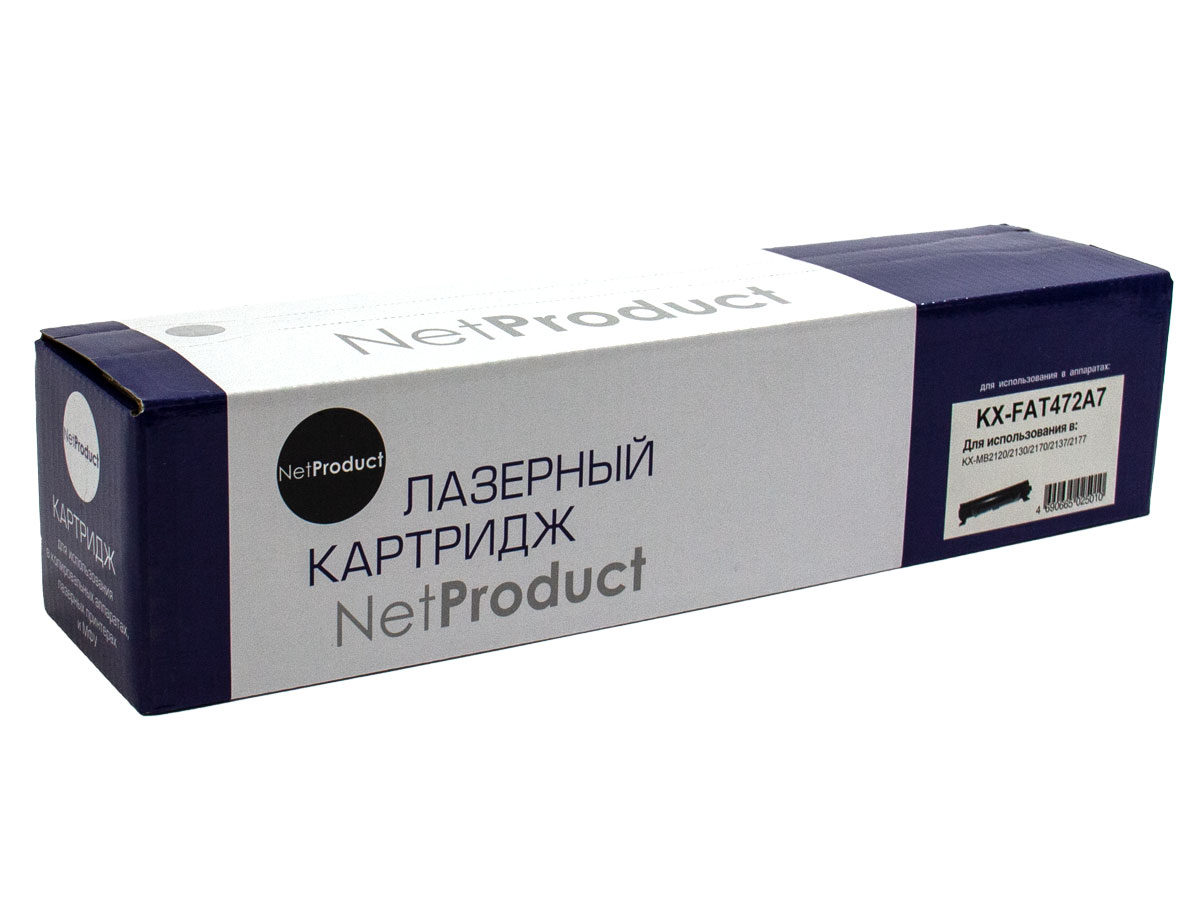 Тонер-картридж NetProduct (N-KX-FAT472A7) для PanasonicKX-MB2110/2130/2170, 2K