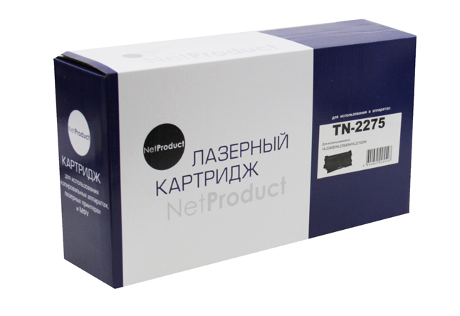 Тонер-картридж NetProduct (N-TN-2275) для BrotherHL-2240R/2240DR/2250DNR/DCP-7060DR, 2,6K