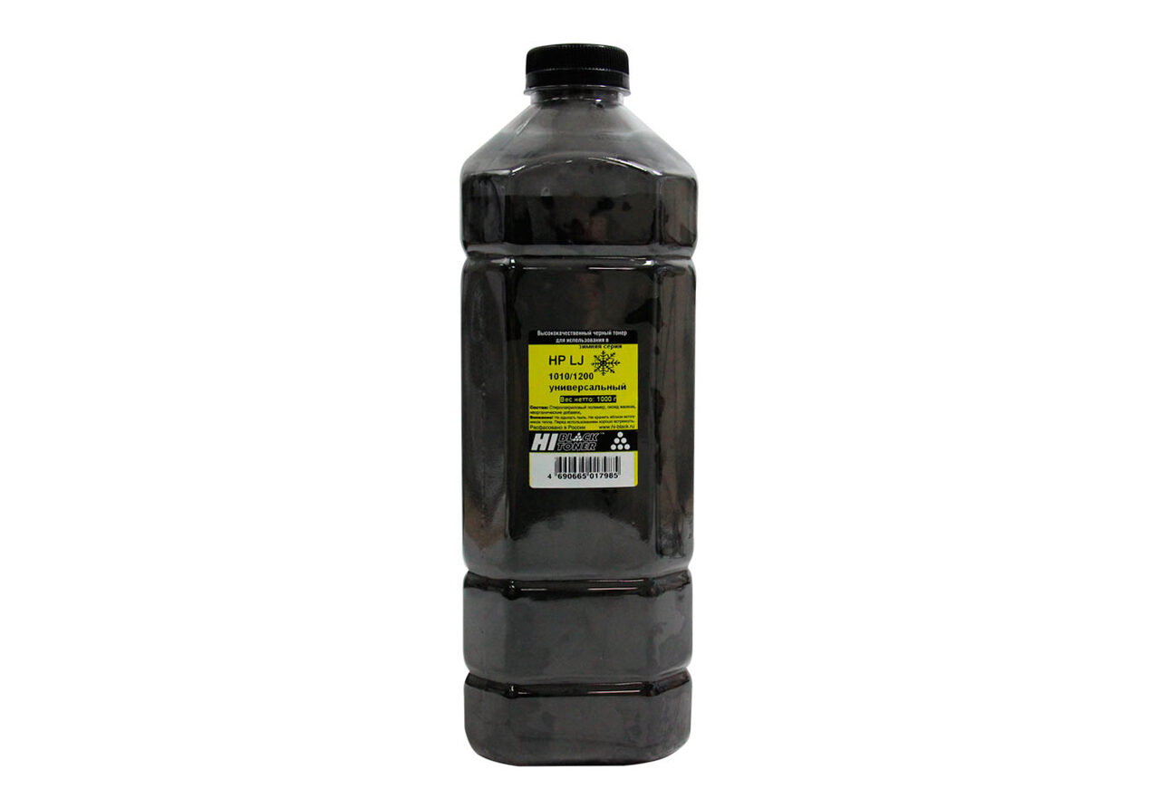 Тонер Hi-Black Универсальный для HP LJ 1010/1200, Зимняясерия, Bk, 1 кг, канистра