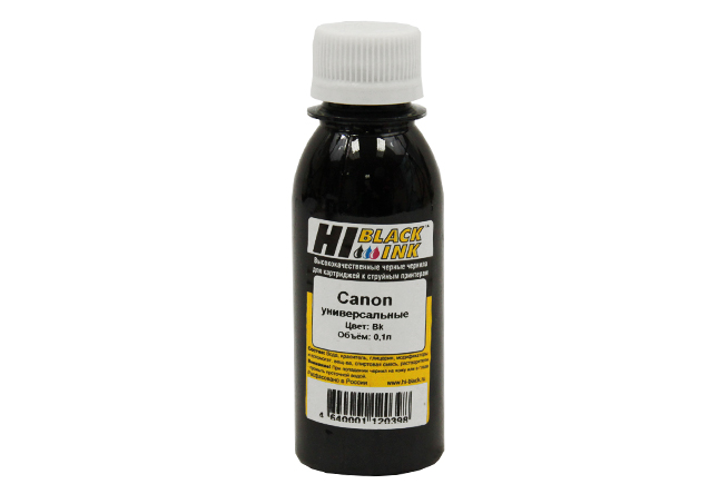 Чернила Hi-Black Универсальные для Canon (Тип C), Bk, 0,1 л.