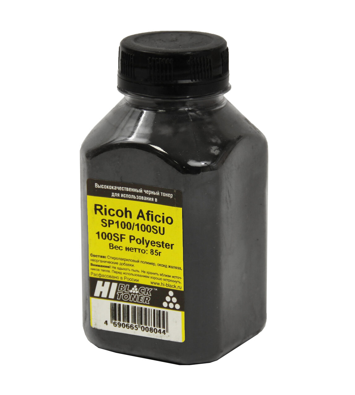 Тонер Hi-Black для Ricoh Aficio SP100/100SU/100SF, Polyester,Bk, 85 г, банка