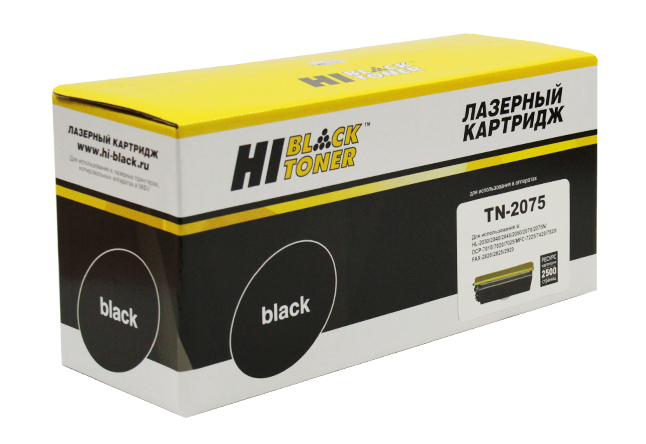 Тонер-картридж Hi-Black (HB-TN-2075) для BrotherHL-2030/2040/2070/7010/7420/7820, 2,5K