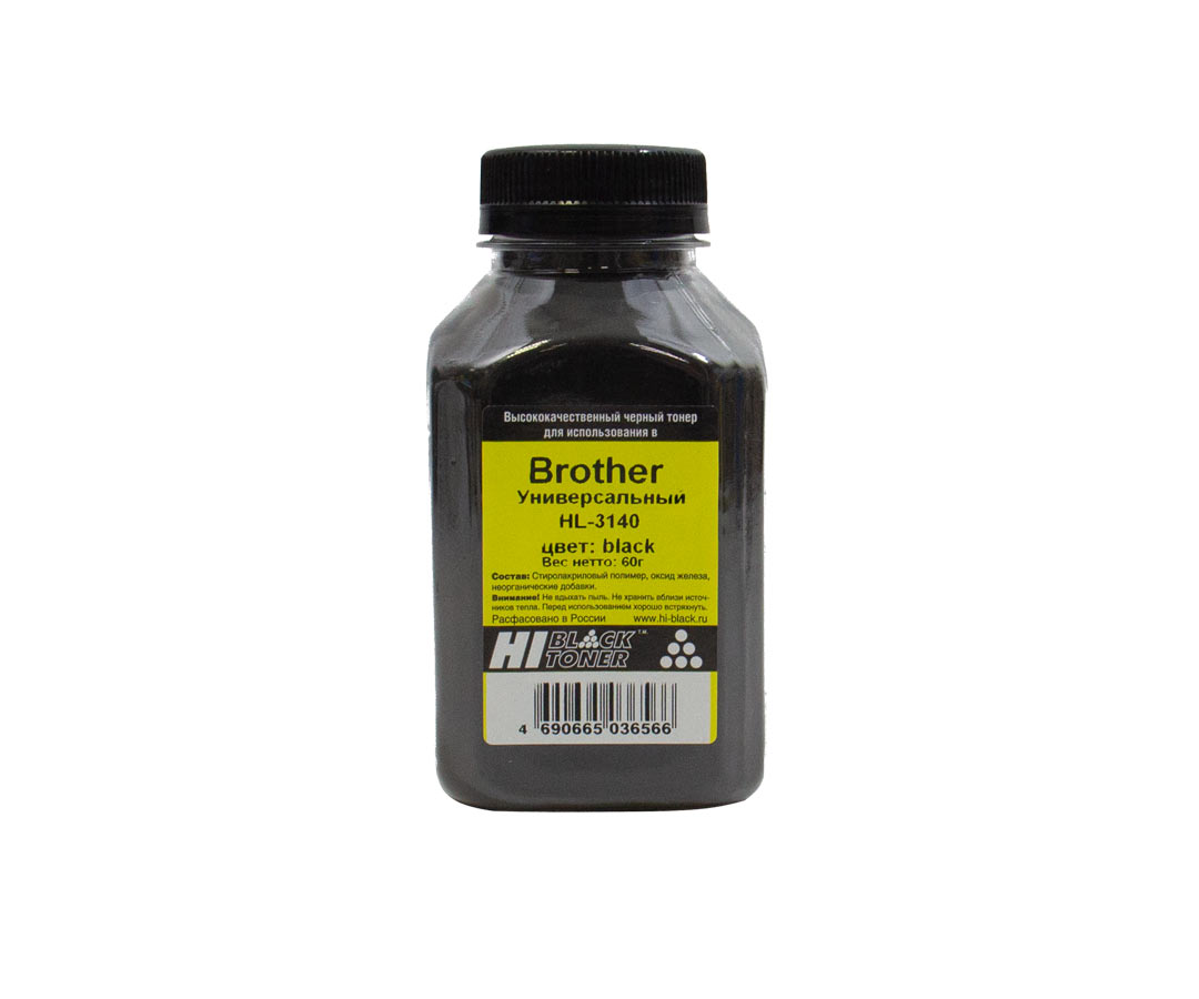 Тонер Hi-Black Универсальный для Brother HL-3140, Bk, 60 г,банка